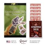 Stripper Deck Kit with Bicycle Playing Cards – Learn 125 Plus Magic Tricks Using Deck of Cards, Magic Cards & Professional Trick Routines for Beginners, Kids & Adults (Red)