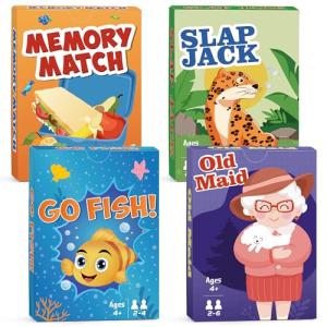 4 Classic Kids Card Games in 1 Pack