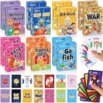 Zubebe 14 Pack Kids Card Games Gifts Bulk Classic Playing Card Game Set for Kids Includes Go Fish, Old Maid, Crazy Eights, Memory Match, Slap Jack, Playing Toy for Party Favors (Vivid)