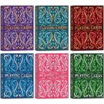 6-Pack Poker Size Playing Cards in Unique Colors