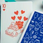 YOCEAN 2 Decks Cat Playing Cards, 54 Different Pattern, Cat Card Games, Cat Poker Cards, Cat Deck of Cards, 3.5 × 4.5inches (Blue)