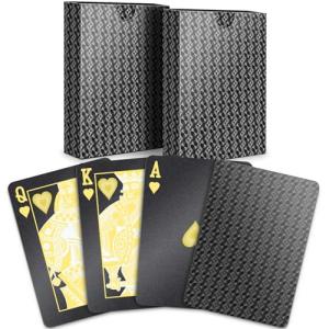 Waterproof Poker Cards - 2 Pack Black Diamond Style