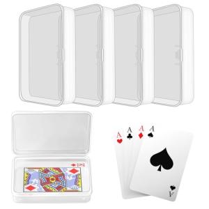 Clear Plastic Card Deck Box - 4 Pack