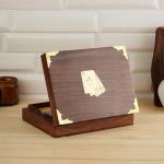 Wooden Double Deck Playing Card Box with 2 'Ace' Cards