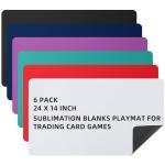 Yexiya 6 Pcs Colorful TCG Playing Card Mats