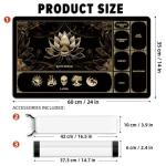 Magic The Gathering Playmat with Zones – Gold Lotus