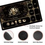 Magic The Gathering Playmat with Zones – Gold Lotus
