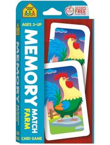 Farm Animal Memory Match Card Game for Kids