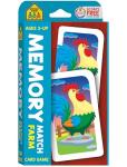 Farm Animal Memory Match Card Game for Kids