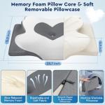 Almohada cervical de memory foam para soporte de cuello