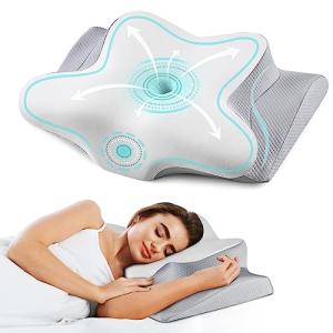 Almohada Cervical Ergonómica - Alivio de Dolor de Cuello y Hombros