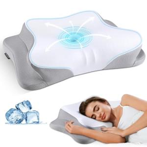 Almohada Cervical con Soporte Ergonómico y Efecto Frío (Memory Foam)