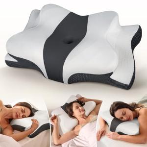 Almohada Cervical Cooling Contour Odorless para Alivio y Soporte (Memory Foam)