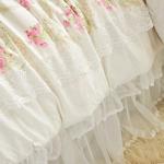 Funda Nórdica Infantil con Encaje Blanco – Estilo Princesa 2 Piezas