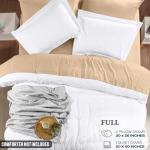 Juego de funda nórdica Utopia Bedding tamaño matrimonial- 3 Piezas Blanca