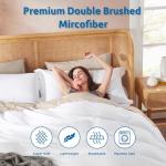 Funda nórdica Nestl blanca tamaño matrimonial – Suave doble cepillado