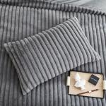 Juego de funda nórdica de franela mullida Bedsure - Funda de edredón de piel sintética tamaño queen