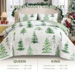 Juego de funda nórdica navideña tamaño queen – Diseño invernal