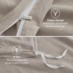 Funda nórdica lisa Bedsure blanca Queen – Algodón 100% lavado