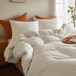 Funda nórdica lisa SE SOFTEXLY Queen – Algodón muselina lavada