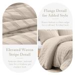 Funda nórdica minimalista Madison Park Queen – Rayas sutiles