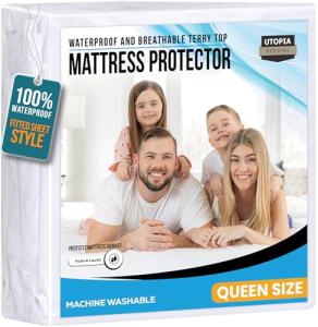 Protector de colchón impermeable Utopia Bedding Queen Premium 200 GSM