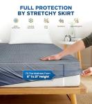 Funda de colchón transpirable Queen 100% impermeable tejido 3D