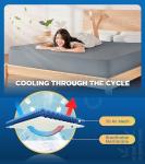 Funda de colchón transpirable Queen 100% impermeable tejido 3D