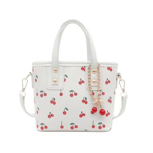 Cherry Print Vegan Leather Crossbody Purse for Women