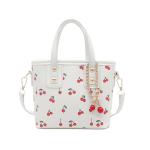 Cherry Print Vegan Leather Crossbody Purse for Women