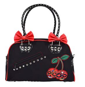 Cherry Bomb Skull Cherries Polka Dot Handbag