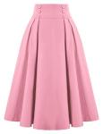 Belle Poque Women's Pink A-Line Skirt with Pocket