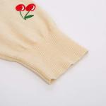 Belle Poque Cropped Cherry Embroidered Cardigan