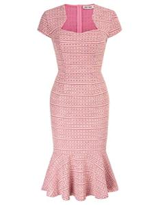Grace Karin Women's Fishtail Bodycon Dress in Rose