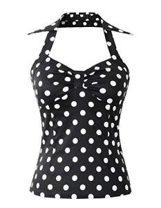 50s Rockabilly Polka Dot Halter Top