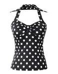 50s Rockabilly Polka Dot Halter Top