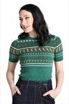 Hell Bunny Vixey Fox Print Retro Sweater
