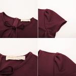 1940s Retro A-Line Dress in Wine Red