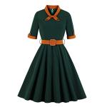 1950s Audrey Hepburn Vintage A-Line Swing Dress