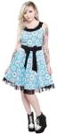 Aqua Blue & Black Eye Dance Dress by Sourpuss