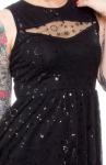 Sourpuss Black Sparkle Lux Dress - Small Size