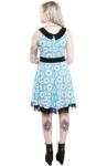 Aqua Blue & Black Eye Dance Dress by Sourpuss