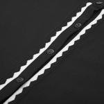 Trendy Cropped Color Block Black Cardigan for Women