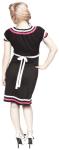 Sourpuss Black Surly Girl Dress with Pink Trim