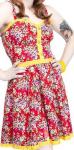 Sourpuss Red Rosey Luau Dress - Size Small