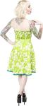 Sourpuss Green Floral Print Strapless Pineapple Dress
