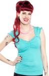 Teal Sourpuss Vixen Vintage Top