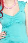 Teal Sourpuss Vixen Vintage Top