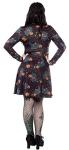 Sourpuss Black Cat Spooky Skater Dress 3X
