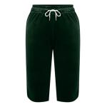 Women's Vintage Velvet High Waisted Capris with Pockets